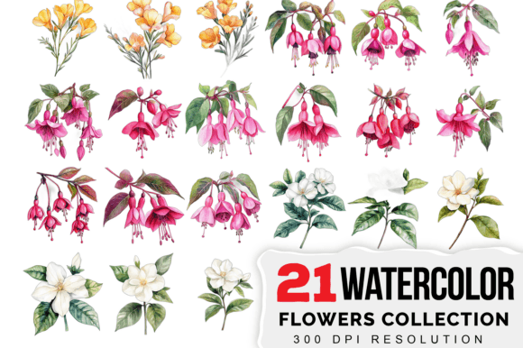 Download Watercolor Flower Clipart for Weddings - Weddings Collection