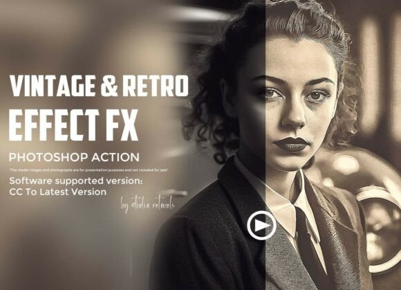 Download Vintage &amp; Retro Effect FX Photoshop Acti - Retro Collection
